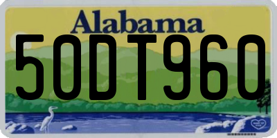 AL license plate 50DT960