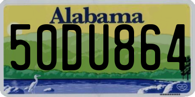 AL license plate 50DU864