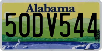 AL license plate 50DV544