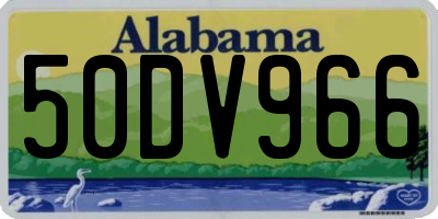AL license plate 50DV966