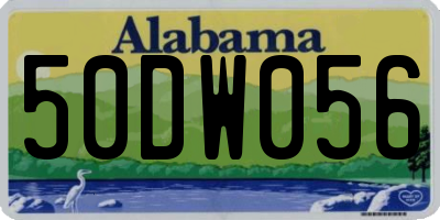 AL license plate 50DW056