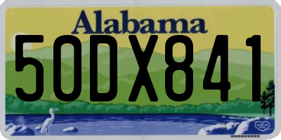 AL license plate 50DX841