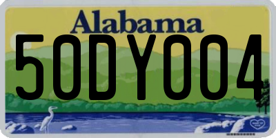 AL license plate 50DY004