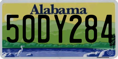 AL license plate 50DY284