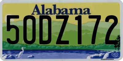 AL license plate 50DZ172