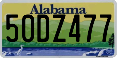 AL license plate 50DZ477
