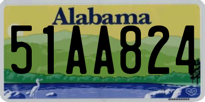 AL license plate 51AA824