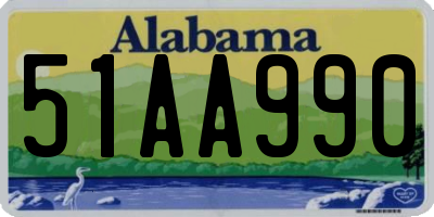 AL license plate 51AA990