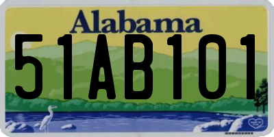 AL license plate 51AB101