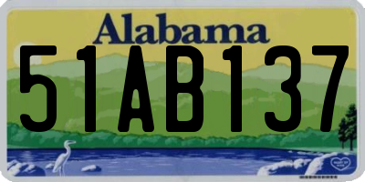 AL license plate 51AB137