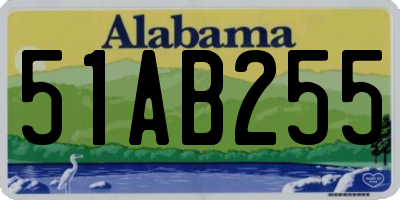 AL license plate 51AB255