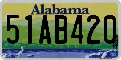 AL license plate 51AB420