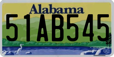 AL license plate 51AB545