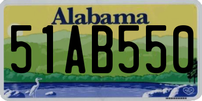 AL license plate 51AB550