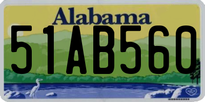 AL license plate 51AB560