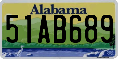 AL license plate 51AB689
