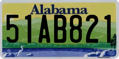 AL license plate 51AB821