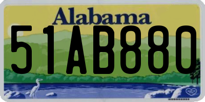 AL license plate 51AB880