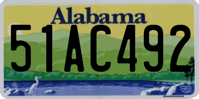 AL license plate 51AC492