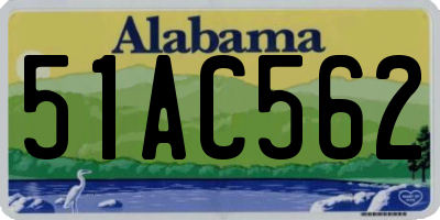 AL license plate 51AC562