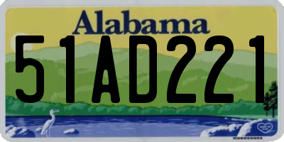 AL license plate 51AD221