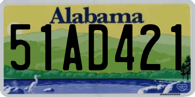 AL license plate 51AD421