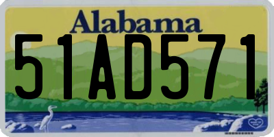 AL license plate 51AD571