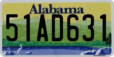 AL license plate 51AD631