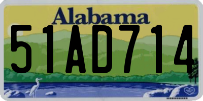 AL license plate 51AD714
