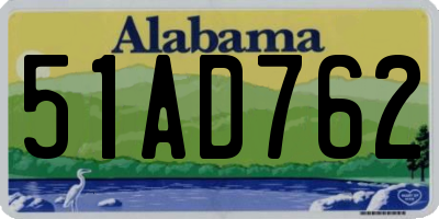 AL license plate 51AD762