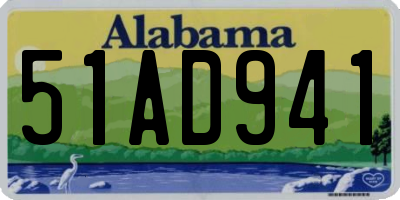AL license plate 51AD941