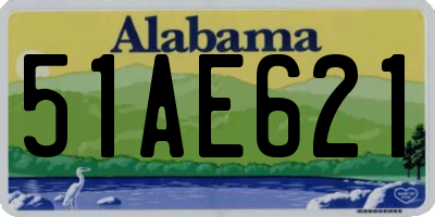 AL license plate 51AE621