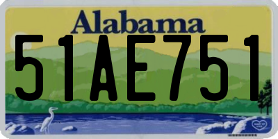 AL license plate 51AE751