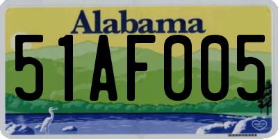 AL license plate 51AF005