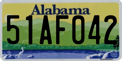 AL license plate 51AF042