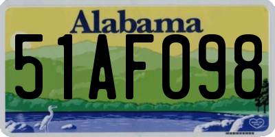 AL license plate 51AF098