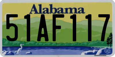 AL license plate 51AF117