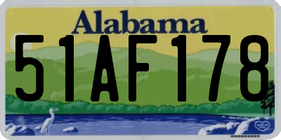 AL license plate 51AF178