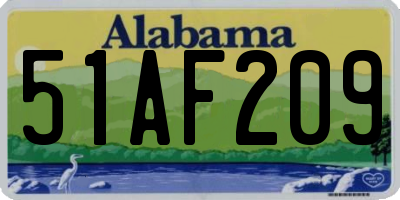 AL license plate 51AF209