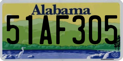 AL license plate 51AF305