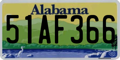 AL license plate 51AF366