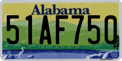 AL license plate 51AF750
