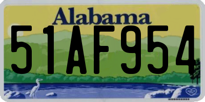 AL license plate 51AF954