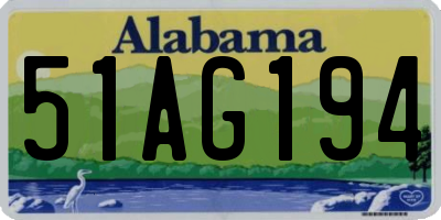 AL license plate 51AG194
