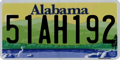 AL license plate 51AH192