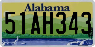 AL license plate 51AH343