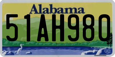 AL license plate 51AH980