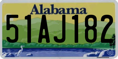 AL license plate 51AJ182