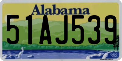 AL license plate 51AJ539