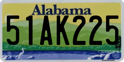 AL license plate 51AK225